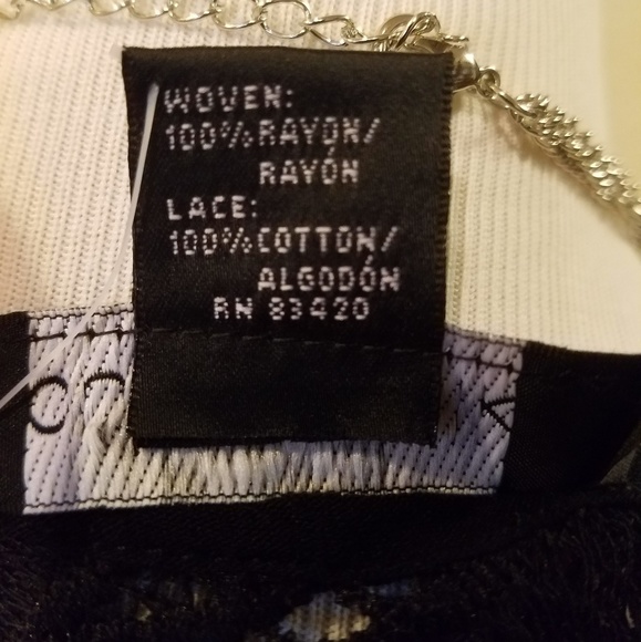 🛍August Silk Black Laced Vest Short Sleeve S, M - Picture 7 of 8